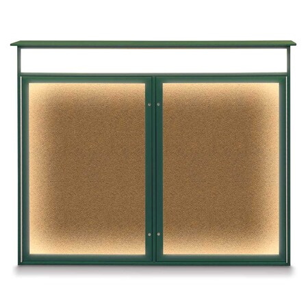United Visual Products Open Faced Traditional Rounded Corkboard UV645ARC-BLACK-BUFF